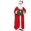 HOMCOM-Kerstdecoratie Kerstman-Polyester-47x30x110cm-Rood