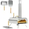 Four à pizza extérieur - Outsunny - portable - à bois ou pellet - pier...
