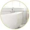 Homcom Miroir mural rond dia. 70 cm cadre métal doré