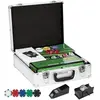 SPORTNOW Pokerfiches Set - ABS, PS - 38x37x15cm - Zilver