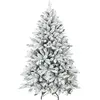 Sapin de Noël artificiel - HOMCOM - floqué de neige - 768 branche supp...