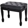 Outsunny Banquette piano tabouret siège réglable noir bois synthétique - HOMCOM