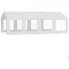 Outsunny Tente barnum tonnelle de réception 798L x 392l x 280H cm polyéthylène imperméable 8 fenêtres et acier galvanisé robuste blanc