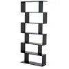 Bibliothèque étagère zig zag HOMCOM - Design contemporain - 6 niveaux ...