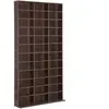 Étagère Rangement CD/DVD HOMCOM - 33 Compartiments - Marron