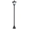 Lampadaire solaire LED classique noir 15x15x120cm - HOMCOM