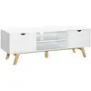 HOMCOM - meuble tv - Panneaux MDF - 150x39x50cm - Blanc