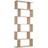 Bibliothèque étagère zig zag HOMCOM - Design contemporain - 80L x 23l ...
