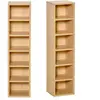 HOMCOM - rangement pour cd et dvd - Bois - 21x19x88cm - Beige