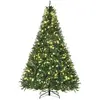 HOMCOM Sapin de Noël Artificiel Lumineux 210H cm LED x 700 Blanc Chaud + Support Pied 2154 Branches Vert