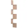 Étagère d'angle HOMCOM - Design zigzag - 5 niveaux - Bois chêne clair