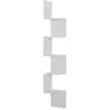 Étagère d'angle murale HOMCOM - Design zigzag - 5 niveaux - Blanc