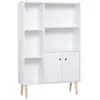 HOMCOM - bibliothèque - Bois - 80x23.5x123cm - Blanc