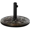 Outsunny Parasolvoet met middenpaal - Kunststof - 48x48x34cm - Goud