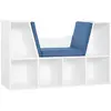 HOMCOM - bibliothèque - Panneaux de particules - 102x30x61cm - Bleu