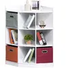 Meuble de rangement d'angle HOMCOM - 9 niches 3 tiroirs - MDF blanc
