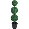 Outsunny - buis artificiel - Plastique - 30x30x112cm - Vert