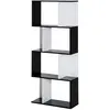 Bibliothèque étagère HOMCOM contemporaine en S 4 étagères 60x24x148cm ...