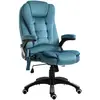 HOMCOM Vinsetto - fauteuil de bureau massant - Velours - 68x72x120cm - Bleu