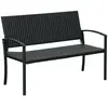 Outsunny - banc - Résine - 122x60x87cm - Noir