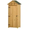 Armoire abri de Jardin - OUTSUNNY - 3 étagères - Toit Pente bitumé - S...