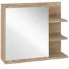 Armoire miroir de salle de bain avec étagère - KLEANKIN - Aspect chêne...