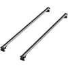 HOMCOM - Barres de toit de voiture - Alliage d'aluminium - 123.5x5.5x7cm - Argent