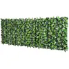 Outsunny Haie artificielle feuilles de laurier - 3L x 1H m - feuillage réaliste