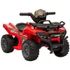 HOMCOM Quad buggy voiture électrique enfant 18-36 mois 6 V 2 Km/h max. effet lumineux métal PP rouge