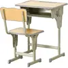 HOMCOM Bureau enfant Vintage style pupitre d'écolier - ensemble bureau et chaise réglable - case de rangement, bracket, range-stylos
