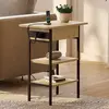 IDMarket Table de chevet / d'appoint design industriel avec multiprise