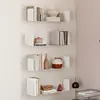 IDMARKET Lot de 4 étagères 60x15 cm pour livres METRA blanches