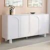 IDMARKET Buffet 160 cm ARCHIE 4 portes design arche blanc