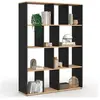 IDMARKET Etagère bibliothèque JENA 4 niveaux noir et effet bois 143 cm