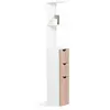 IDMARKET Meuble WC étagère WILLY bois 3 portes blanc et hêtre