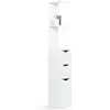 IDMARKET Meuble WC étagère WILLY bois 3 portes blanc