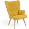 IDMarket Fauteuil Scandinave Ivar En Tissu Jaune
