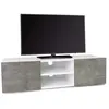 Idmarket - Meuble tv 113 cm eli blanc portes effet béton