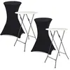 Lot de 2 tables hautes pliantes + 2 housses noires - IDMARKET