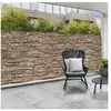 ID MARKET - Brise vue occultant 1,8 x 10 m motif pierre 160 gr/m²