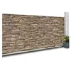 Brise vue occultant - IDMARKET - motif pierre - 10m x 1,5m - 160 gr/m²