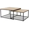 Lot de 2 tables basses gigognes DETROIT 60/70 - IDMARKET - Style indus...