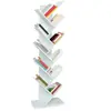 Bibliothèque étagère TEA forme d'arbre 10 niveaux blanche - IDMARKET -...