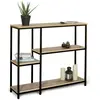IDMARKET Console étagère bibliothèque DETROIT design industriel