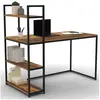Bureau industriel DAYTON - IDMARKET - Effet vieilli - 3 étagères