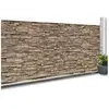Brise vue occultant IDMARKET - motif pierre - 1,2 x 10 m - 160 gr/m²
