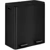 IDMARKET Poubelle de cuisine tri sélectif 2 x 30L noir 2 seaux amovibles et pédales en métal