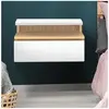 IDMARKET Lot de 2 tables de chevet murales TOMI étagère suspendue + 1 ...