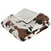 ATMOSPHERA Plaid Vache - 130 x 160 cm - Blanc et marron
