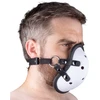 Masque avec Lanières en Cuir « Sniff my .... » Blanc  